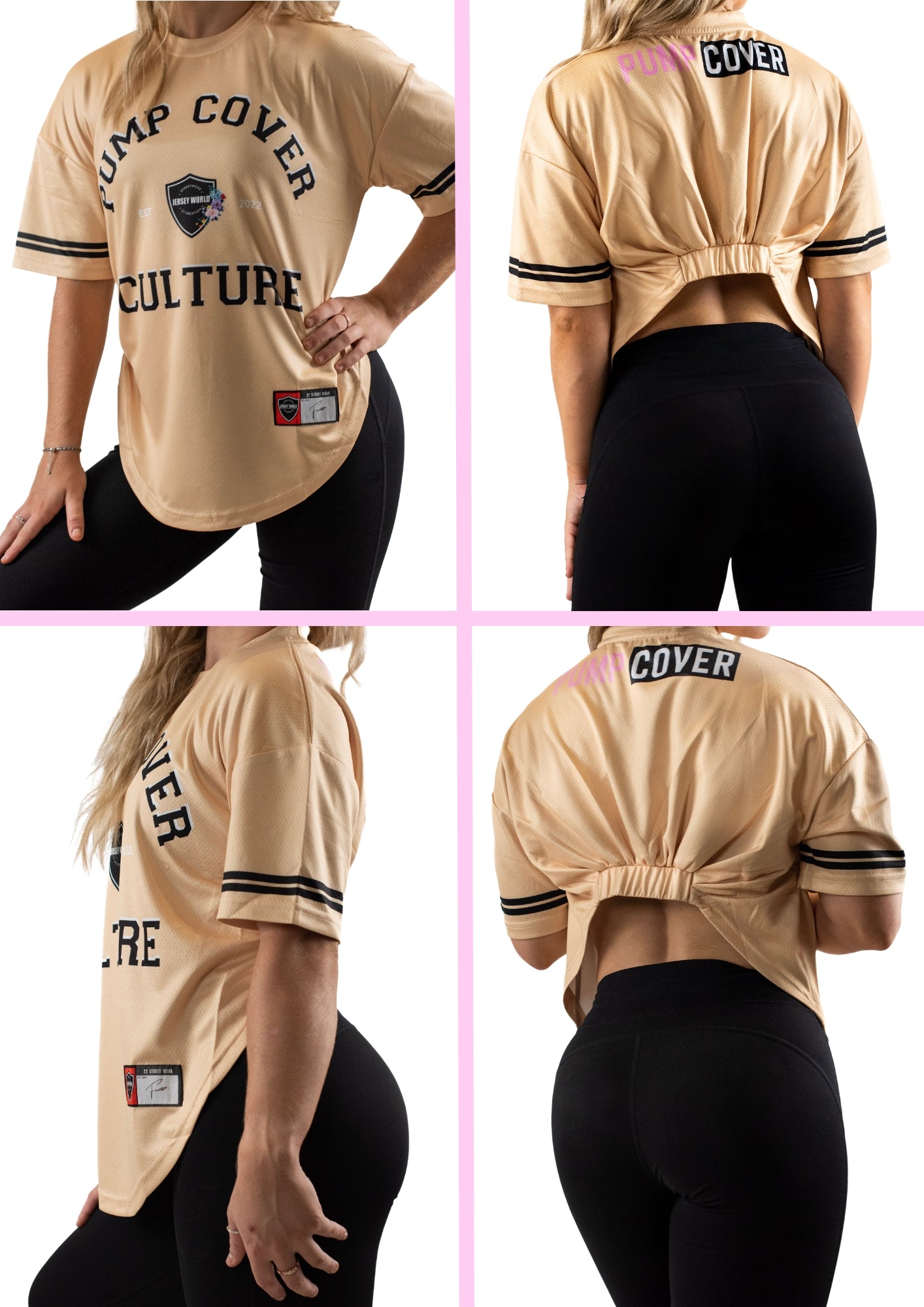 Women's Cremè Jersey Pump Cover Activewear T-shirt