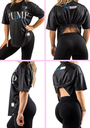 Women's Black Elegant Pump Cover Activewear T-shirt